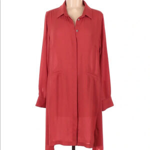 SOFT Surroundings cozy oversized rust shirt dress